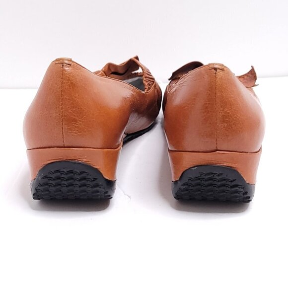 Lanzoni & b Women's Loafers Brown Leather shoes - Picture 4 of 10